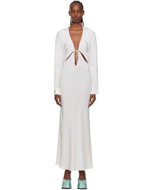 Christopher Esber Silk Triquetra Maxi Dress in White | Lyst