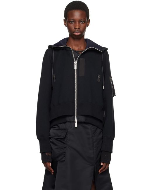 Sacai Black Layered Hoodie