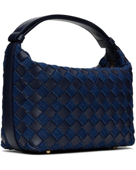 Bottega Veneta ネイビー&インディゴ ミニ Wallace バッグ Blue