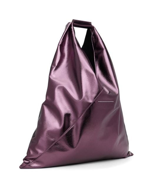 MM6 by Maison Margiela Purple Classic Triangle Tote