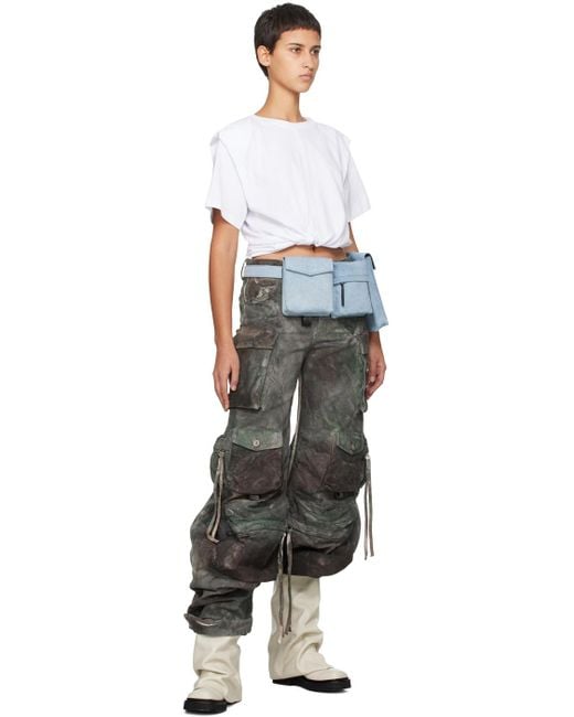 The Attico White Denim Belt
