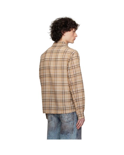 Represent Black Sheer Flannel Shirt for men