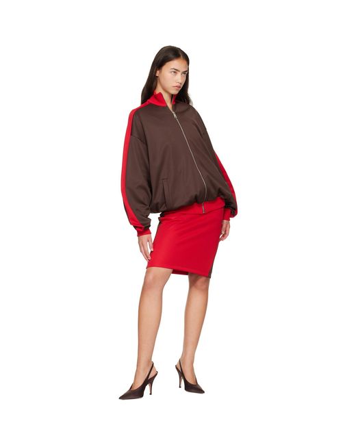 Coperni Red Tracksuit Midi Skirt