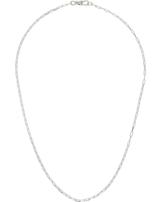 Alighieri White Silver 'the Dante Chain' Necklace for men