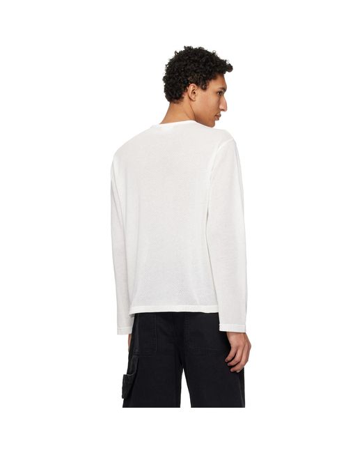 Courreges White Printed Mesh T-Shirt for men