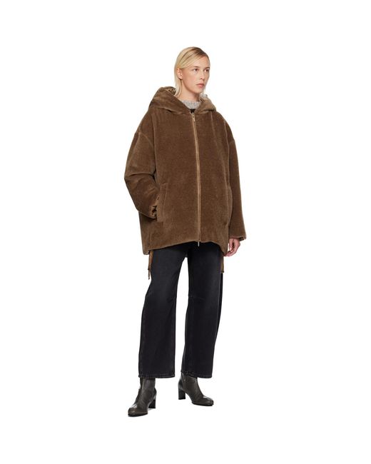Max Mara Brown Tan Olivia Reversible Down Jacket