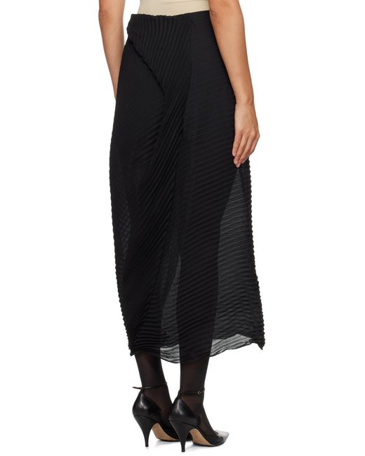 The Row Black Yuki Midi Skirt