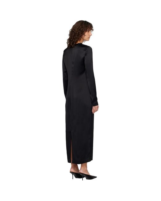 Totême  Black Long Satin Maxi Dress