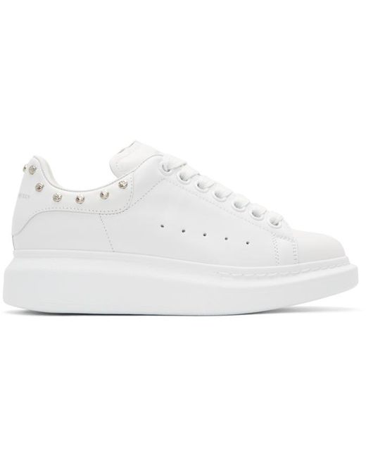 Alexander McQueen White Studded Oversized Sneakers Lyst
