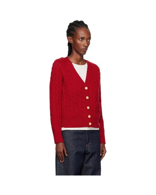 Bally Red Wool Cardigan