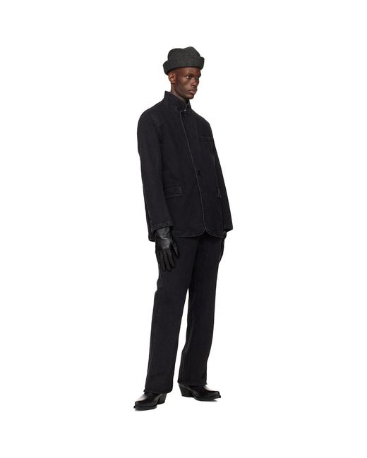 Sir Black Bootcut Washed Jeans for men