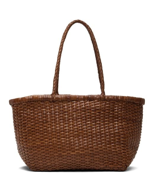 Dragon Diffusion Brown Basket Weave Small Tote