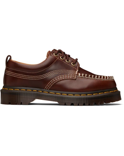 Dr. Martens レディース ブラック ブラウン Lowell レザー モックトゥ