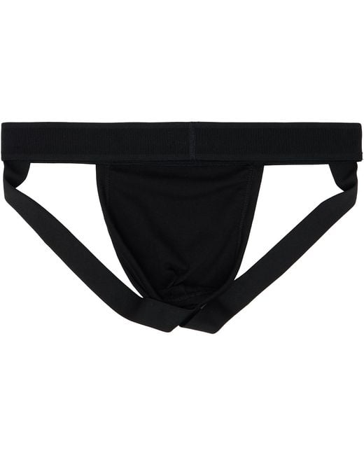 Tom Ford Black Cotton Jock Strap for men
