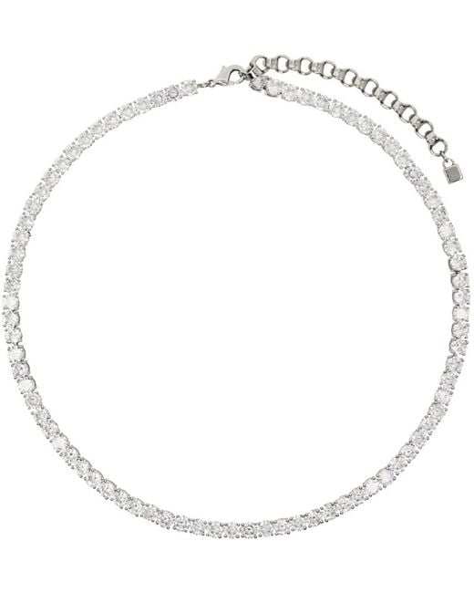 DSquared² Metallic Silver D2 Classic Necklace for men