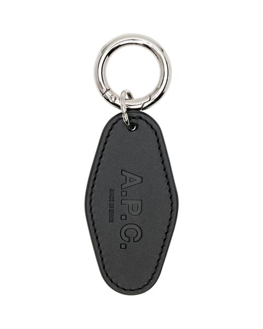 A.P.C. Black Diamant Keychain for men