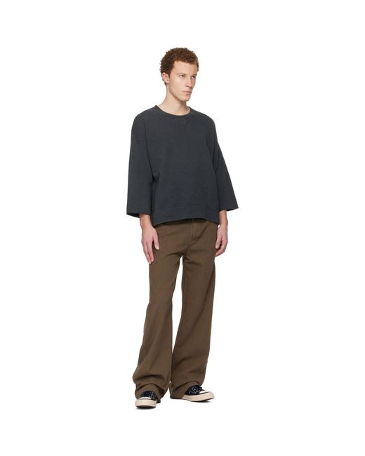 Visvim Black Jumbo Sb 3/4 Dmgd Sweatshirt for men