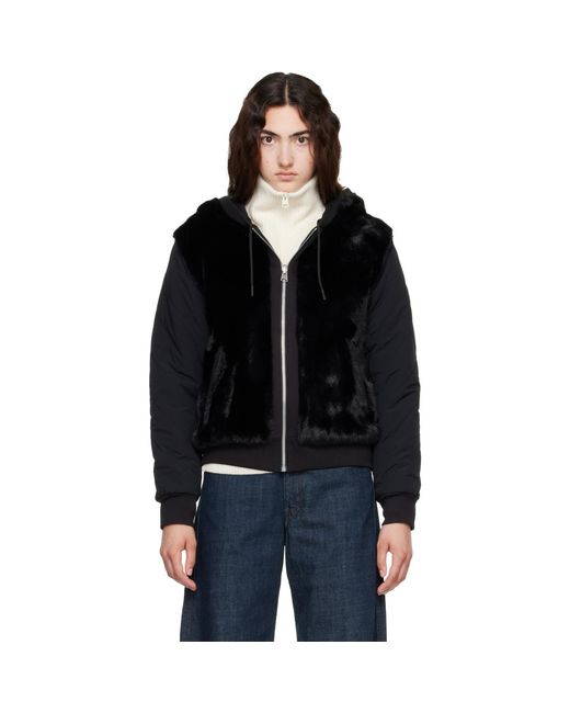 Mackage Black Gwendal Reversible Faux-Fur Hoodie