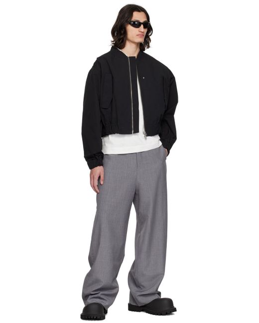 Pantalon gris à variante de style à effet sous-vide Karmuel Young pour homme en coloris Gray