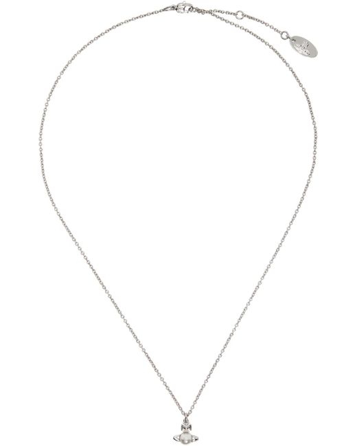Vivienne Westwood Multicolor Silver Balbina Pearl Pendant Necklace