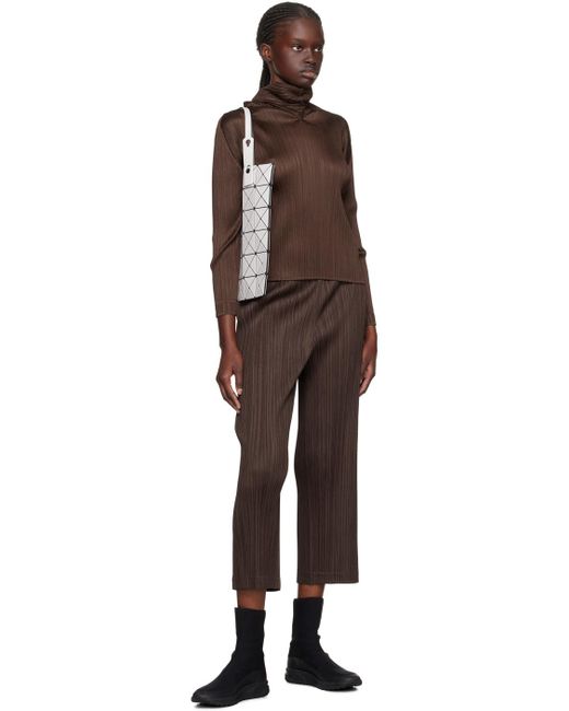 Pleats Please Issey Miyake Brown Monthly Colors September Blouse