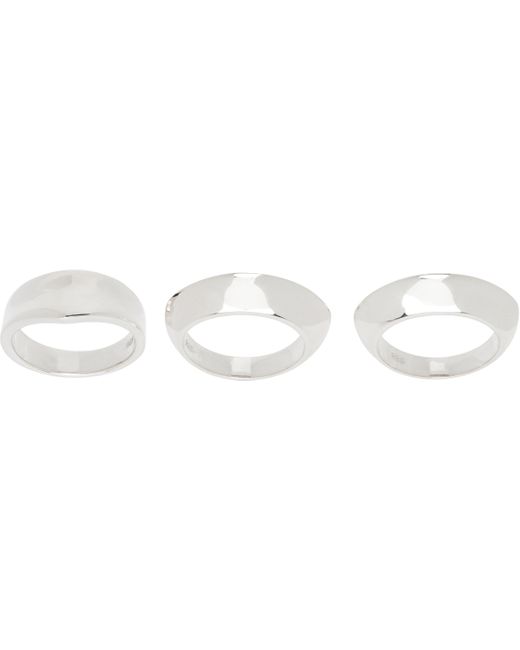 Sophie Buhai Black Disc & Dimple Ring Set