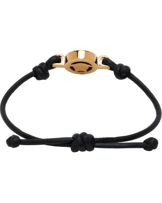 Bracelet En Cuir À Logo Medusa '95 Versace en coloris Black