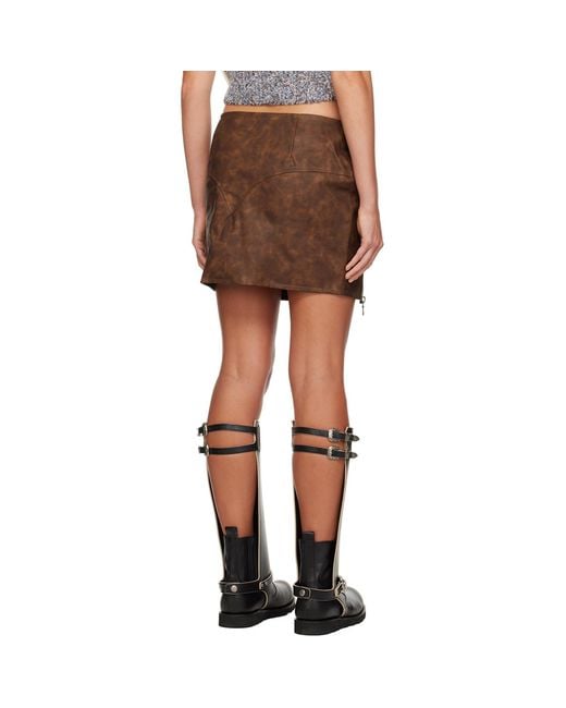ANDERSSON BELL Brown Austin Miniskirt