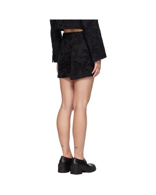 Ganni Black Layered Miniskirt