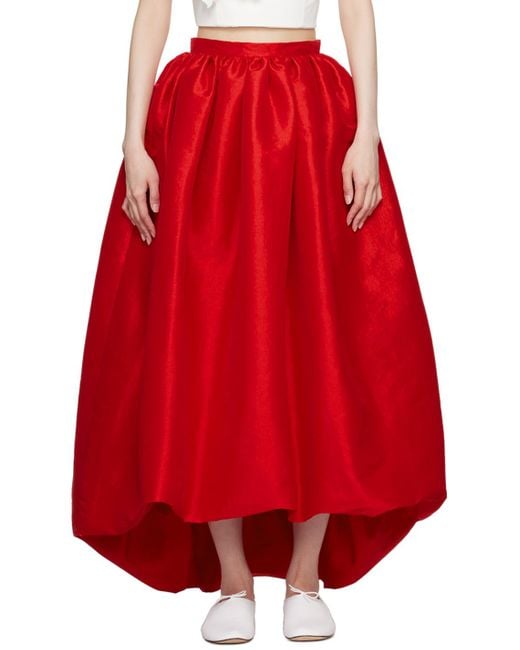 Kika Vargas Red Ssense Exclusive Nina Midi Skirt