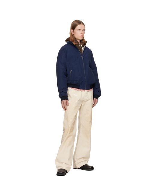Polo Ralph Lauren Blue Nylon Bomber Jacket for men