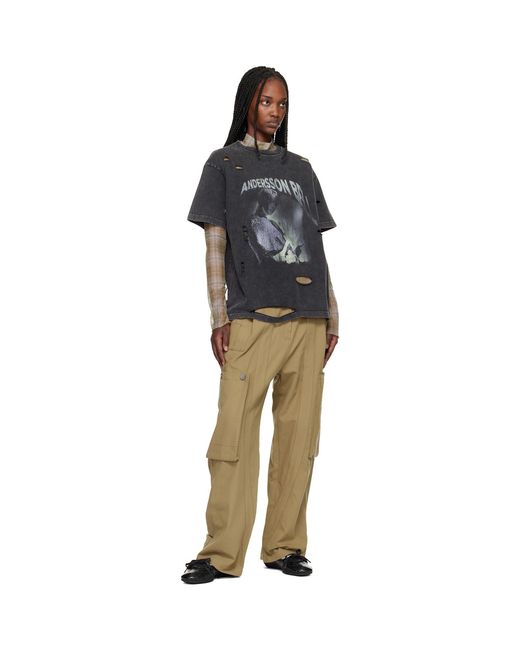 ANDERSSON BELL Black Layered Live Printed T-Shirt Set