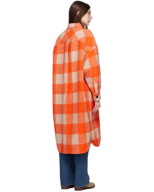 Isabel Marant Orange Fontizi Coat