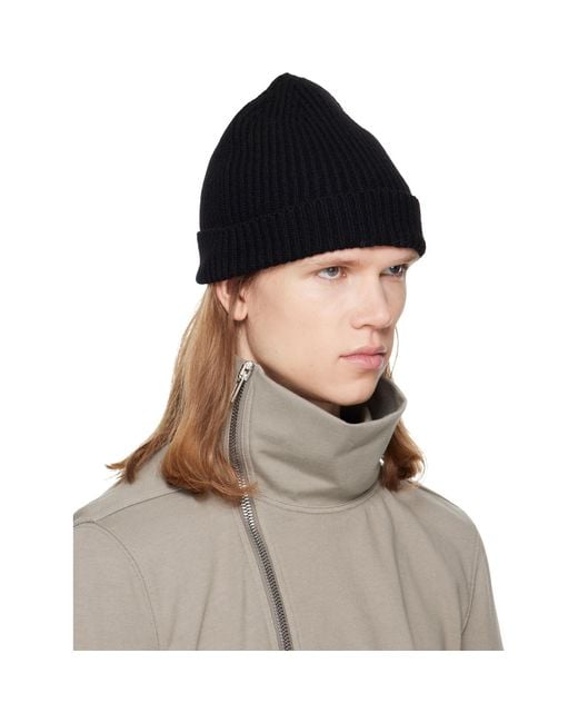Rick Owens Brown Tower Ribbed Beanie for men