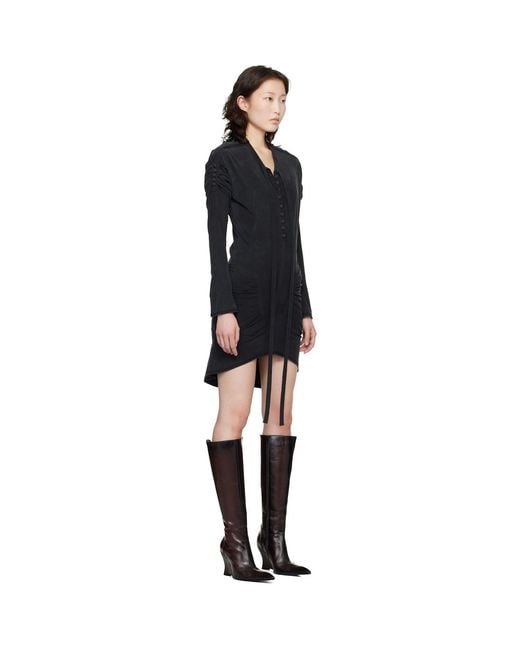 KNWLS Black Leia Minidress
