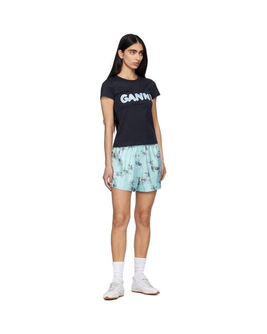 Ganni Black Baby Fit T-Shirt
