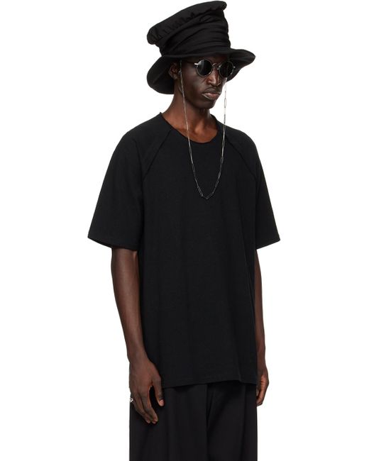Yohji Yamamoto Black Raglan T-shirt for men