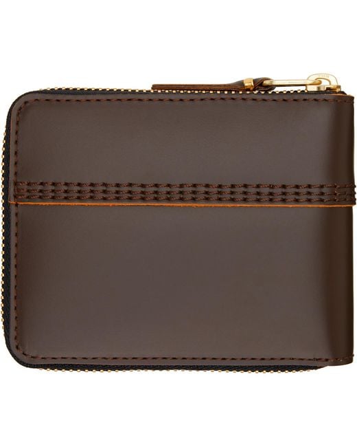 Comme des Garçons Brown Triple Stitch Wallet