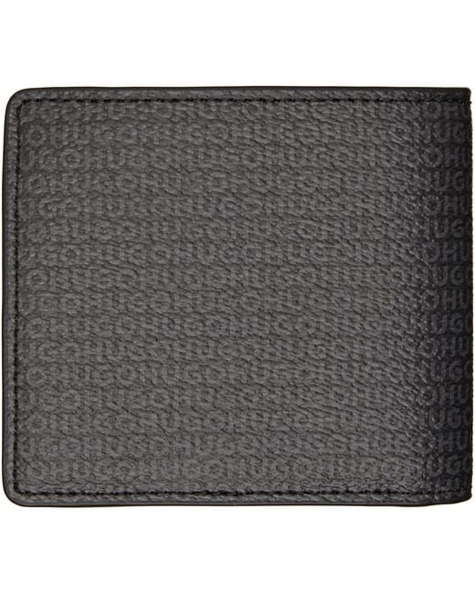 HUGO Gray Logo Hardware Wallet for men