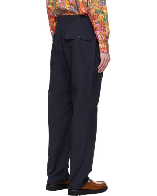 Engineered Garments Blue Navy Fatigue Trousers for men