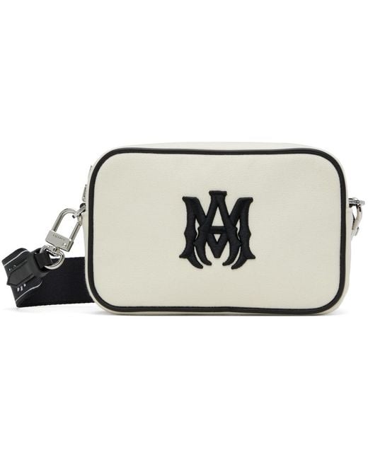 Amiri Black Off- Ma Canvas Camera Case Bag for men