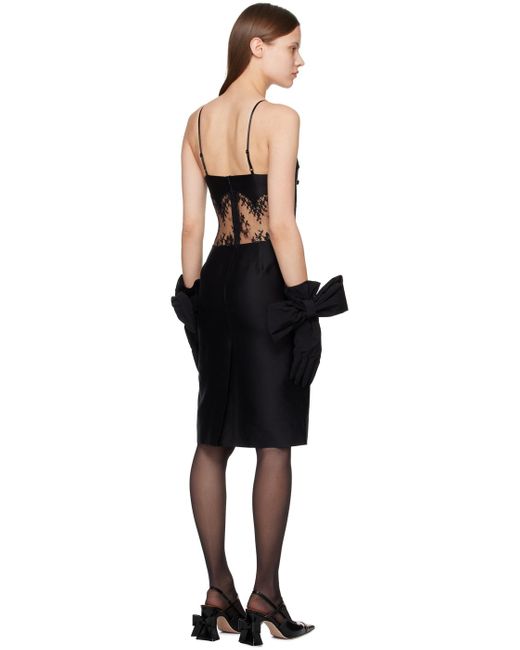 ShuShu/Tong Black Paneled Midi Dress