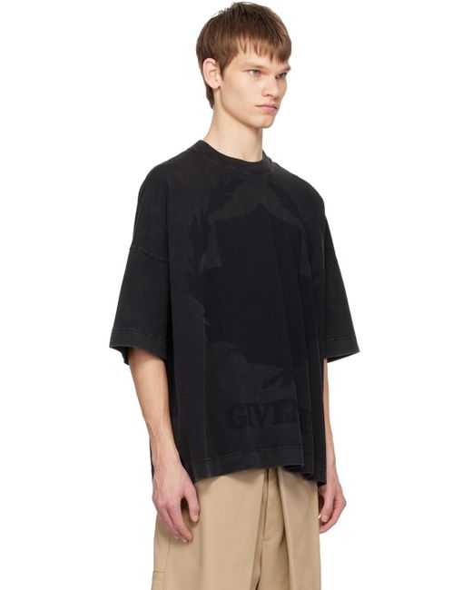T-shirt noir à image à logo Givenchy pour homme en coloris Black
