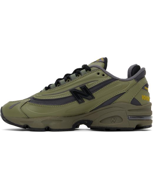 メンズ New Balance カーキ 1000 スニーカー Black