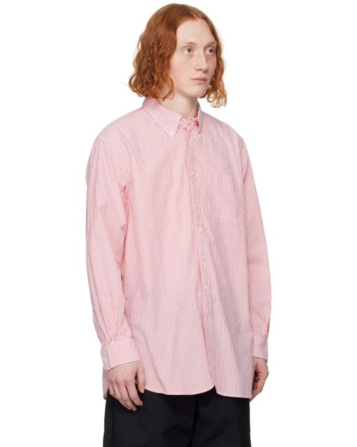 Enginee garments chemise 19 century bd rouge et blanc Engineered Garments pour homme en coloris Pink