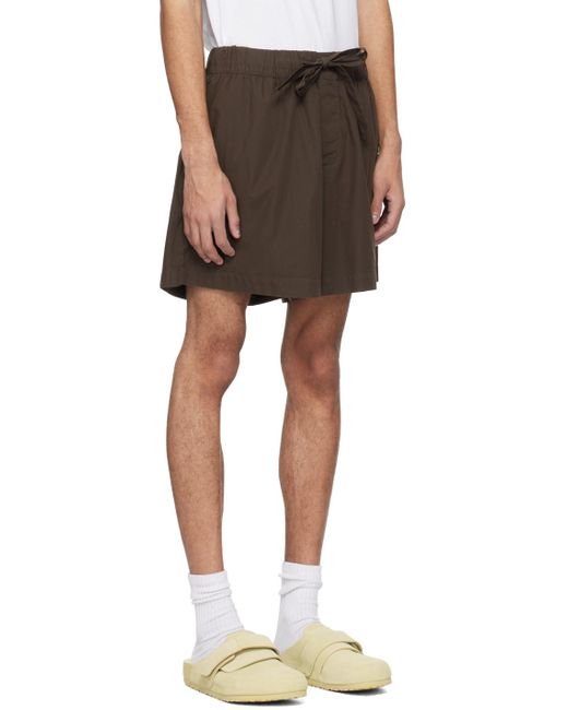 Tekla Black Drawstring Pyjama Shorts for men