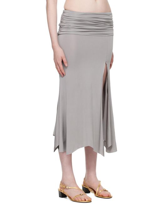 GIMAGUAS Gray Gilda Midi Skirt