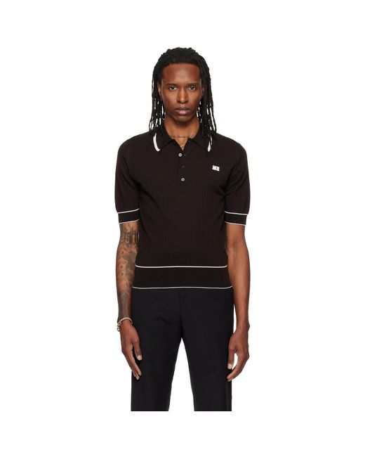 Wales Bonner Black John Smedley Edition Blessings Polo for men