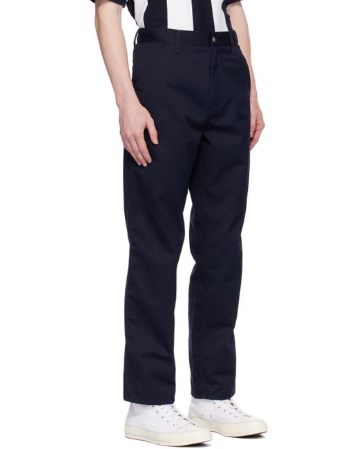 Carhartt Black Navy Simple Trousers for men