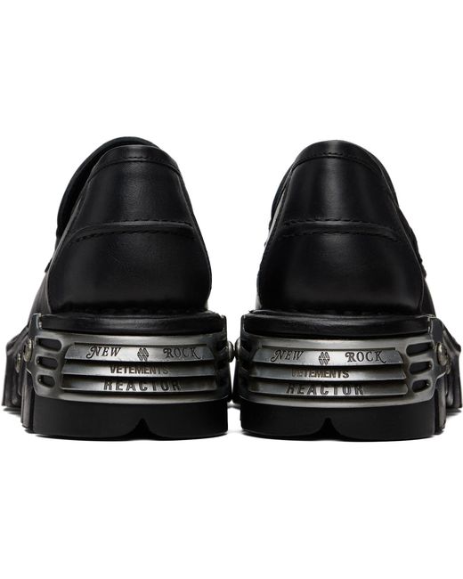 Vetements Black New Rock Edition Metal Loafers for men